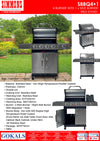 SIMMONS 4 BURNER BBQ GRILL(SBBQ4+1)