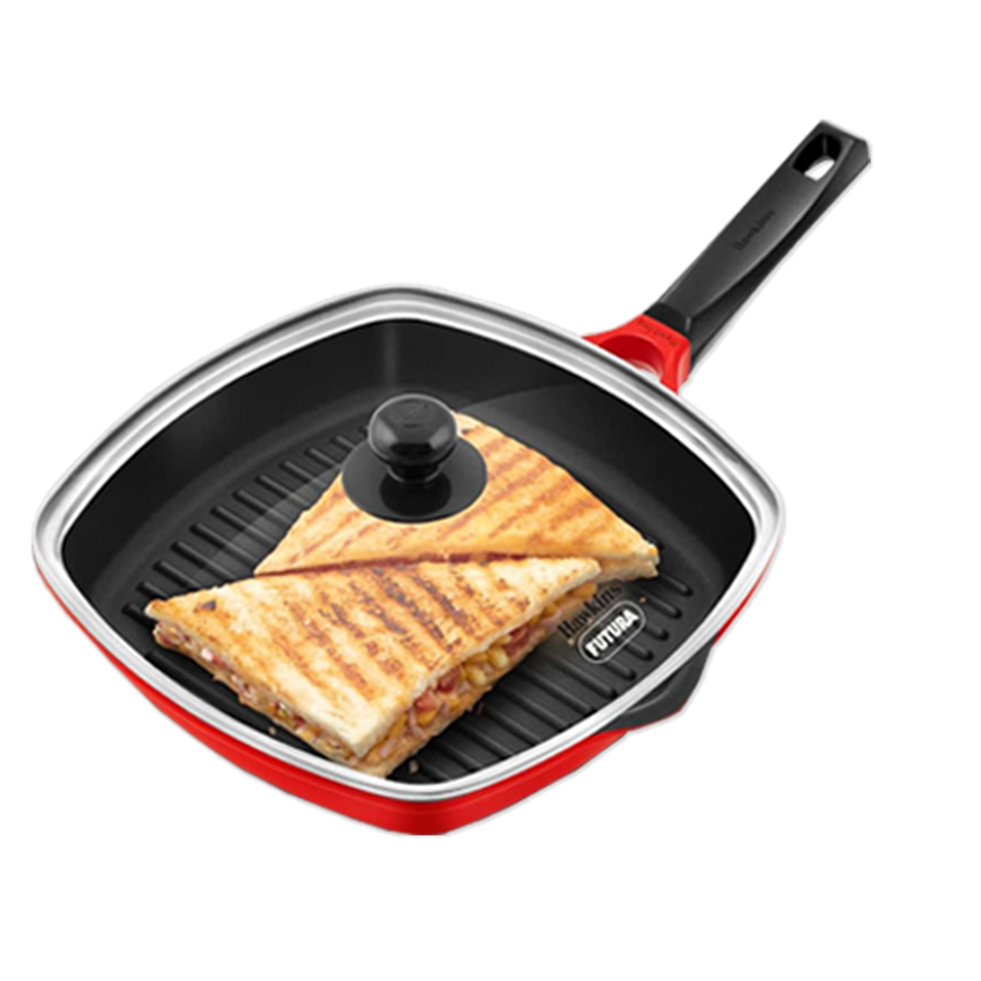 Hawkins 30cm Die Cast Grill Pan with Glass Lid (DCGP30G)