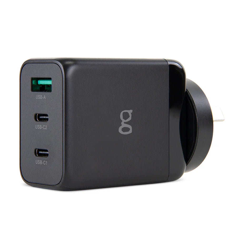 GECKO 65W Gan CHARGER 2X USB-C +1X USB-A PORTS (GG520083)