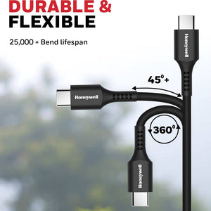 Honeywell Type C to Type C cable 1.8mtr - Black( HC000047/CBL/SLC/1.8M/BLK)