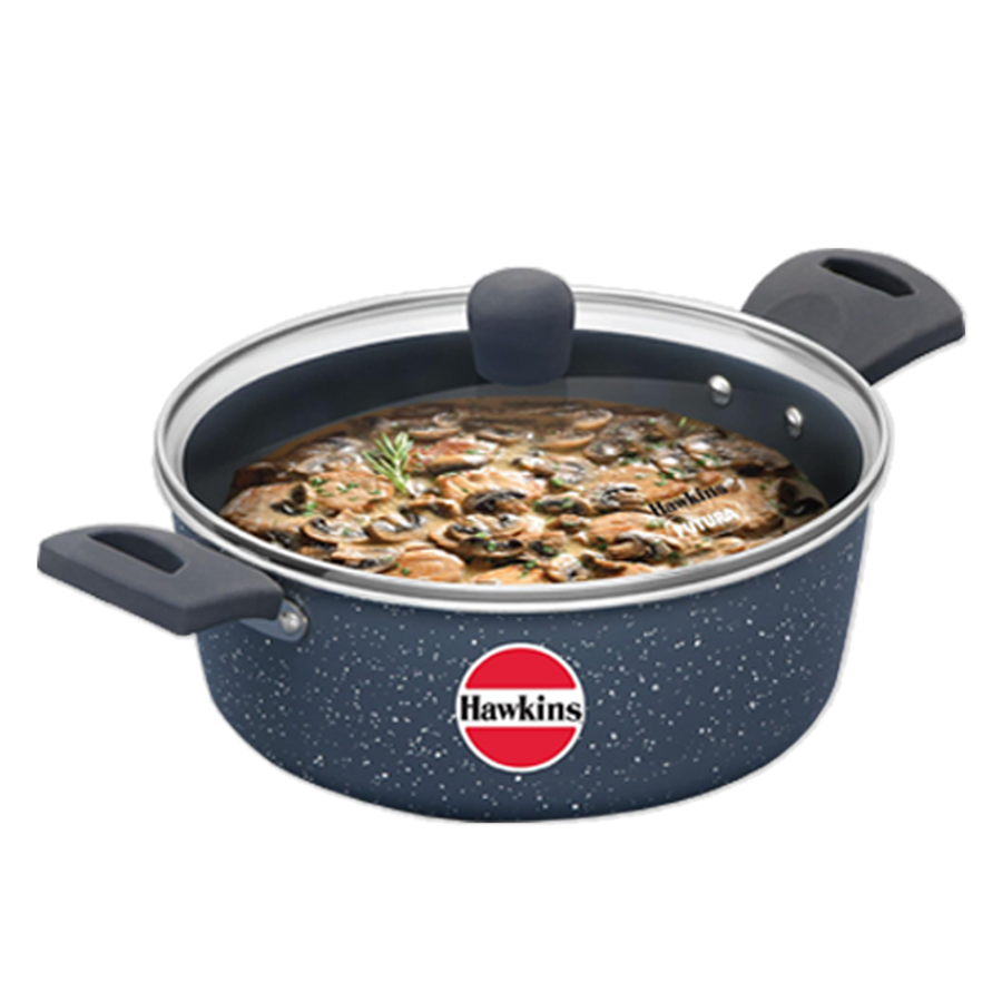 Hawkins 3L Ceramic Non-Stick Cook & Serve Bowl with Glass Lid (ICCB30G)