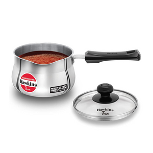 Hawkins SS T Pan 1.5L Induction Compatible with Glass Lid(SST15G)