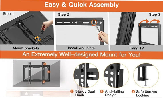 Wall Bracket Fixed 26" - 60" (CN-303)