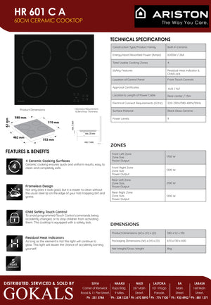 ceramic cooktop and induction cooker in fiji/ariston 4 burner ceramic cooktop hr601caaus schematics