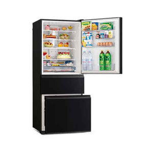 Mitsubishi 450L Glass Black Multi-drawer