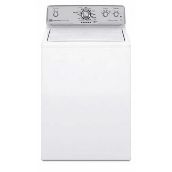 A white washing machine available in Gokals, Fiji, the Maytag 10.5kg Semi-Commercial Freestanding Washing Machine - White(3LMVWC315FW) front-view