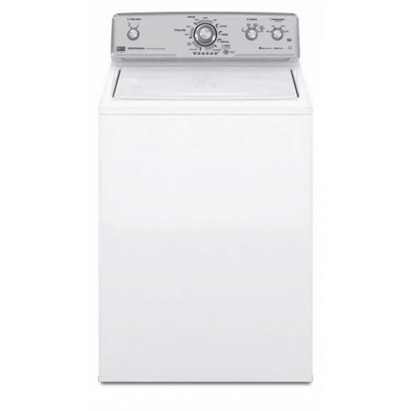 A white washing machine available in Gokals, Fiji, the Maytag 10.5kg Semi-Commercial Freestanding Washing Machine - White(3LMVWC315FW) front-view